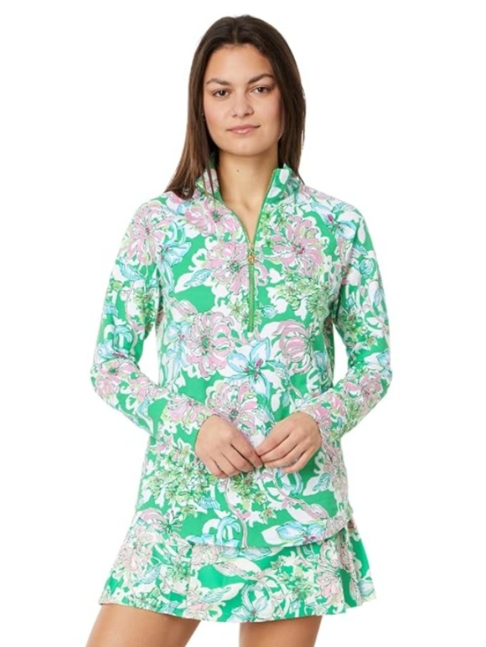 Lilly Pulitzer Skipper  Floral Half-Zip Pullover C26.